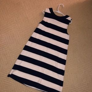 Navy and white stripped dress